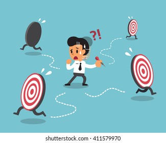 Businessman and targets