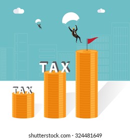 Businessman tax Concept.Vector Design