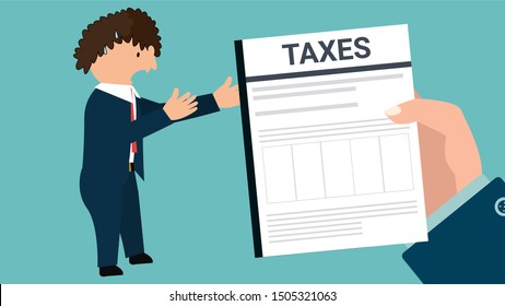 businessman tax time documents Vector