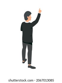 businessman teaching working standing character
