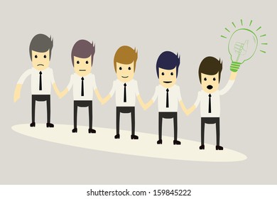 Businessman team get a good idea