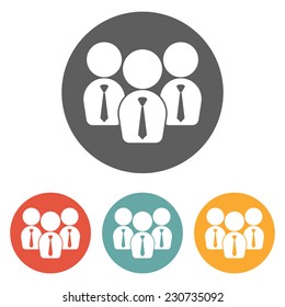 businessman team icon