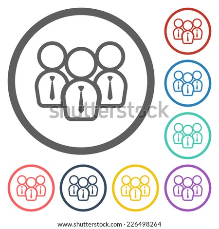businessman team icon