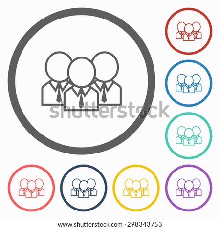 businessman team icon