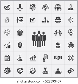 Businessman Team Icon. Business Planning Icons Universal Set For Web And Mobile