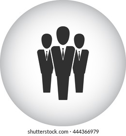 Businessman team sign simple icon on  background