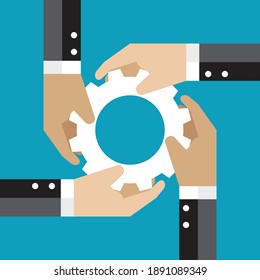 Businessman team for working, Vector illustration in flat style