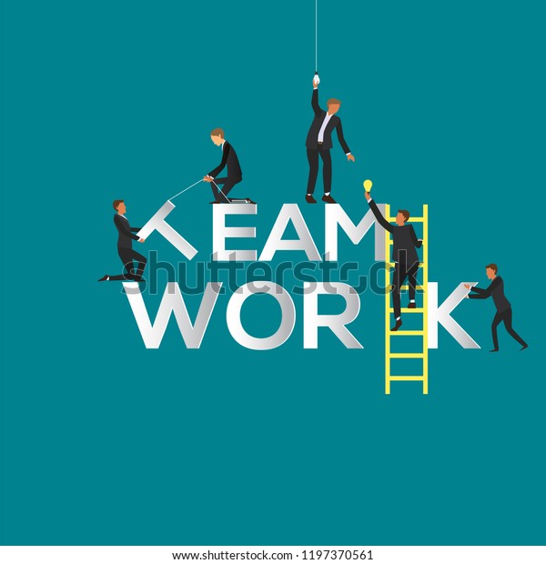Businessman Teamwork Concept Illustration Stock Vector (Royalty Free ...