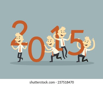 businessman teamwork holding 2015