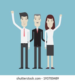 Businessman and teamwork - Vector 