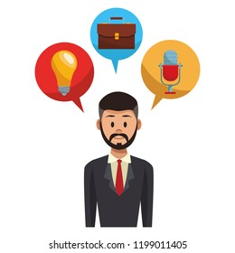 Businessman and technology