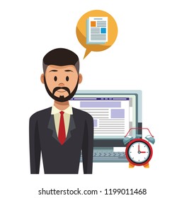 Businessman and technology