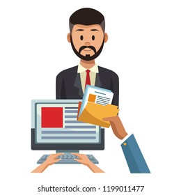 Businessman and technology