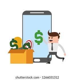 Businessman and technology