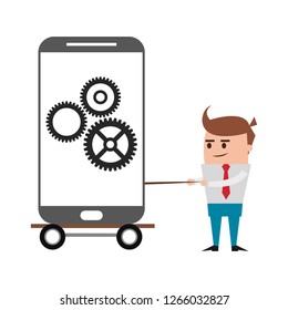 Businessman and technology