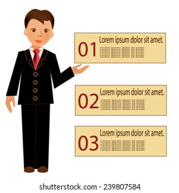 Businessman and template set