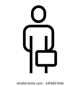 businessman thin line vector icon