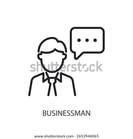 Businessman thin line vector icons.