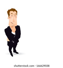 businessman think gesture
