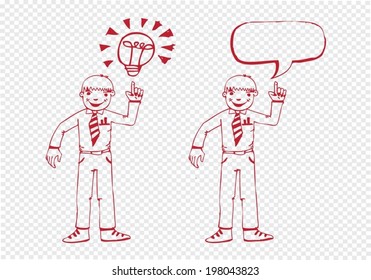 Businessman think idea