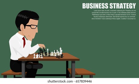 A businessman is thinking about business strategy
