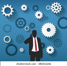 Businessman ThinkingEasy to Edit , adjust color and size. 