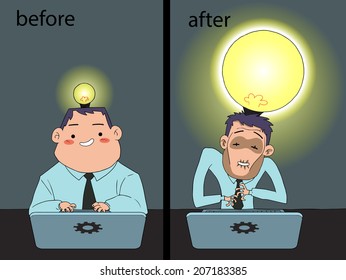 businessman thinking lower power
