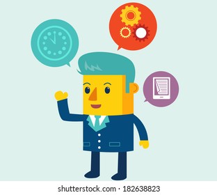  Businessman thinking solution