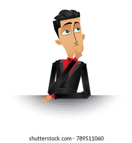 Businessman Thinking For Some Idea
