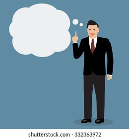 Businessman thinking. Vector Illustration