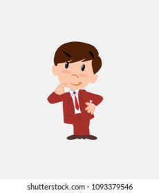 Businessman thoughtful and happy.