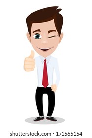 Businessman, thumbs up