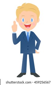 Businessman thumbs up