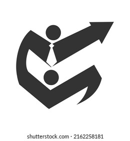 businessman tie accounting business consulting logo Icon Illustration Brand Identity