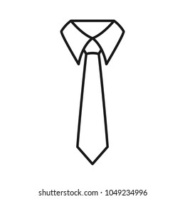 businessman tie icon, Tie Icon in trendy flat style