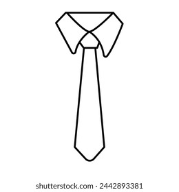 Icono de la corbata del hombre de negocios, icono de la corbata en estilo plano de moda. Ilustración realista de icono de vector de lazo rojo para diseño web aislado sobre fondo blanco. Ilustración vectorial. Archivo Eps 335.