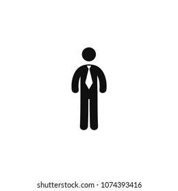 Businessman with tie vector icon