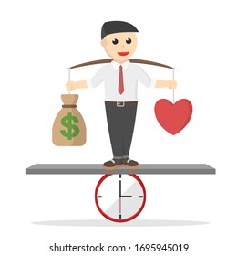 businessman time work and life balance design people