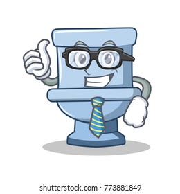 Businessman toilet character cartoon style