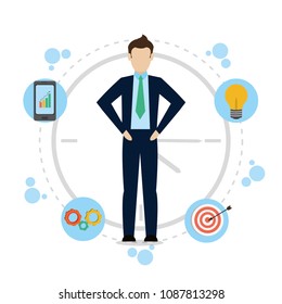 Businessman with tools