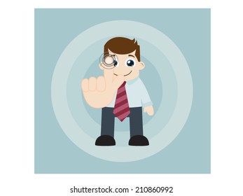 Businessman touching