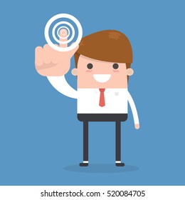 Businessman touching