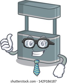 Businessman trade stand in the character shape