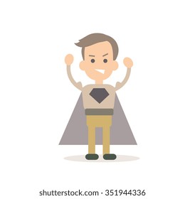Businessman training vector illustration in flat style