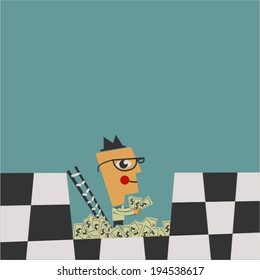 Businessman trapped