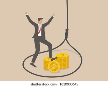 businessman are trapped vector illustration