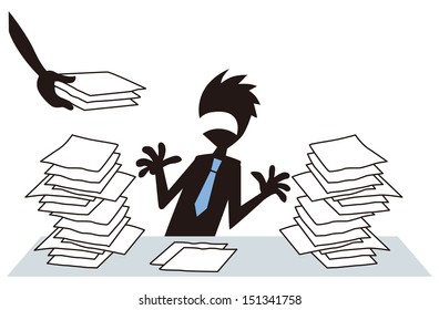 Businessman troubled work is increased further