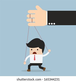 Businessman under control, VECTOR, EPS10