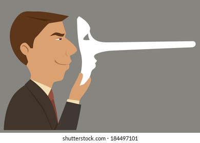 Businessman unreliable, illustration vector design.