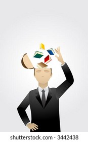A businessman upgrading his knowledge